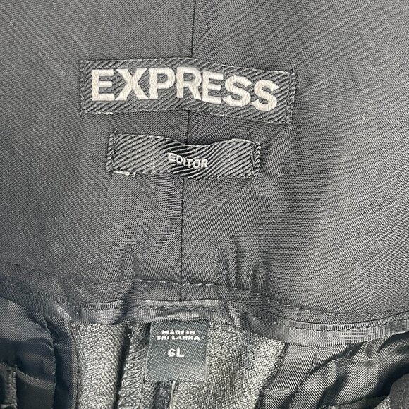 NEW Express Editor Womens 6 Long Flare Pants Gray Straight Through Hip Thigh - Picture 3 of 11